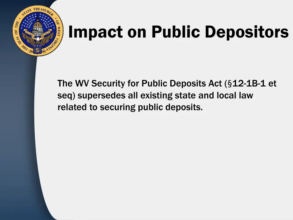 impact on public depositors