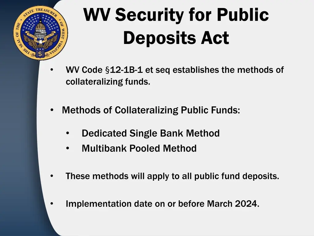 wv security for public deposits act