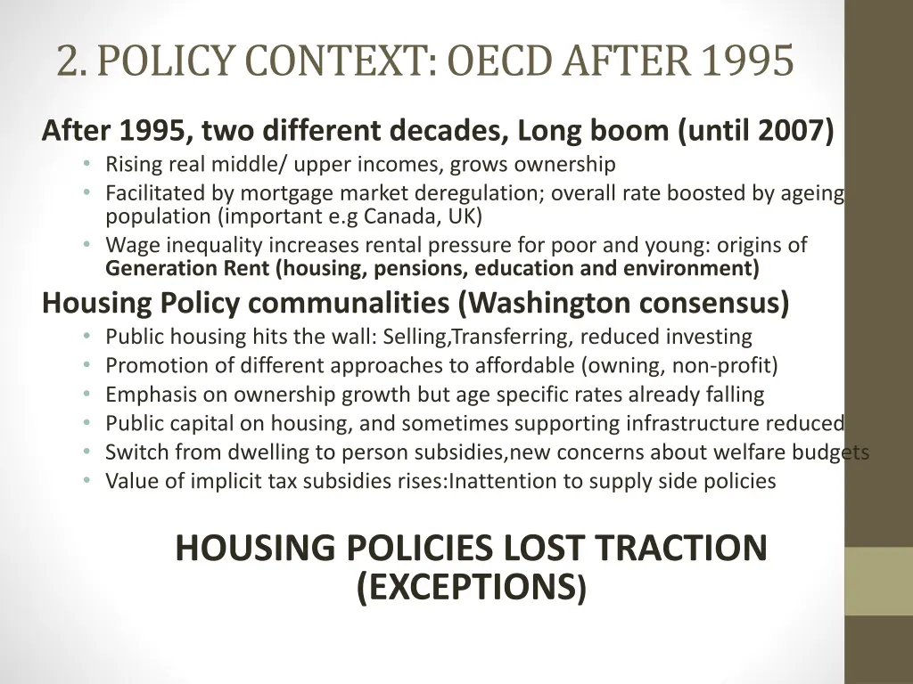 2 policy context oecd after 1995