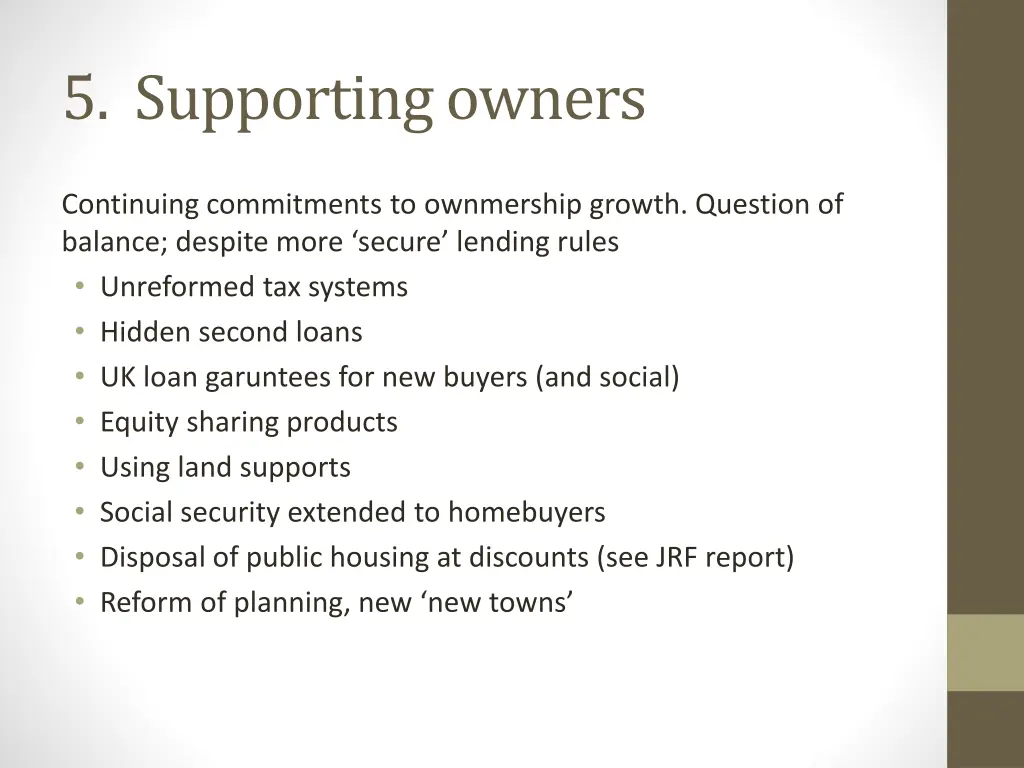 5 supporting owners