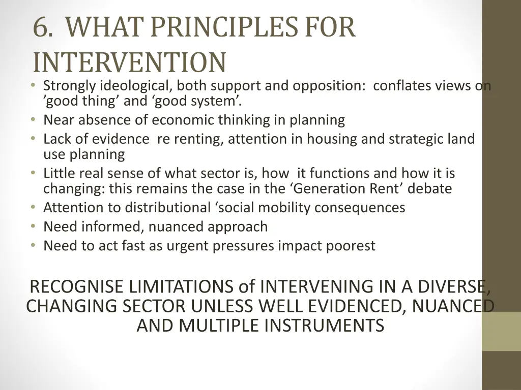 6 what principles for intervention