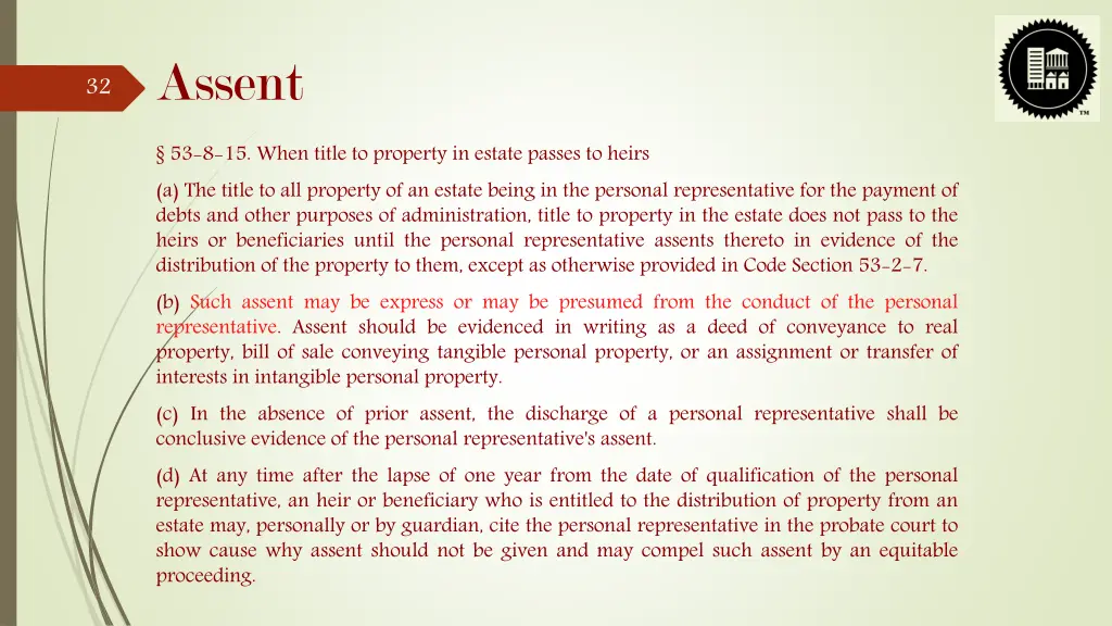 assent