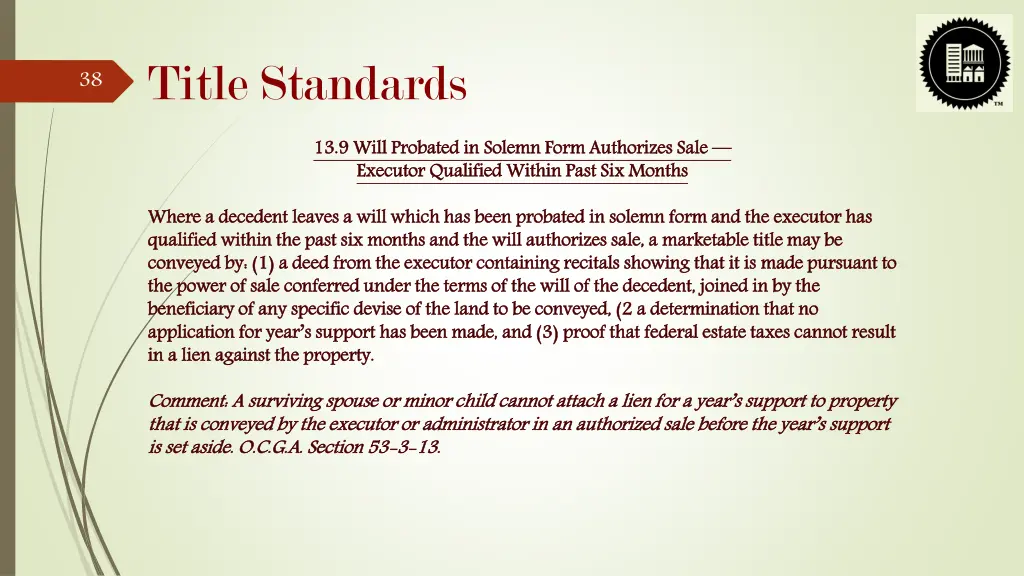 title standards 1