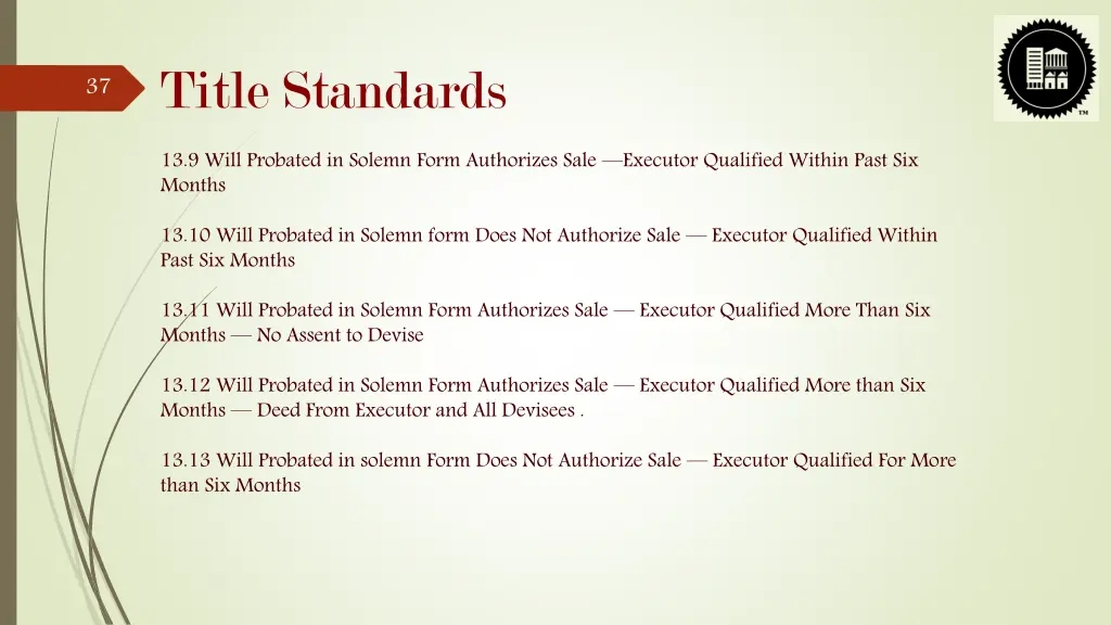 title standards
