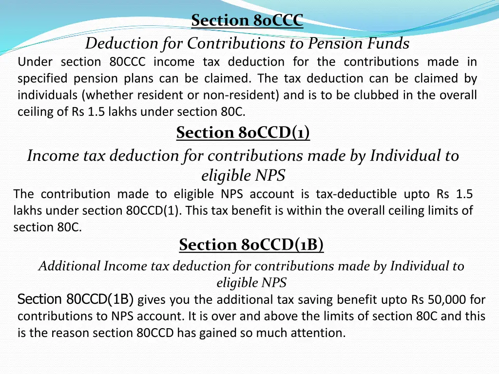 section 80ccc