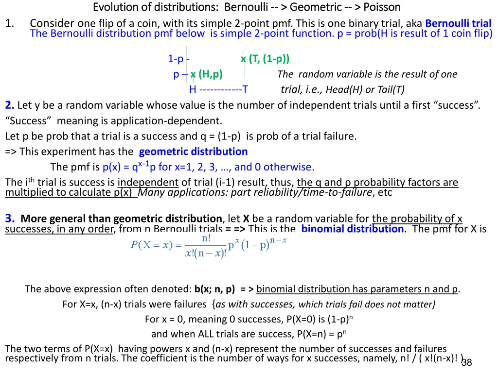 evolution of distributions bernoulli evolution
