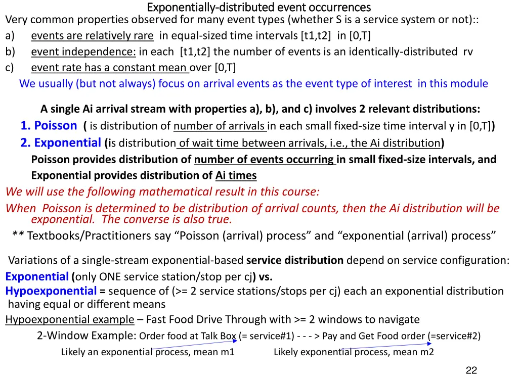 exponentially exponentially distributed event