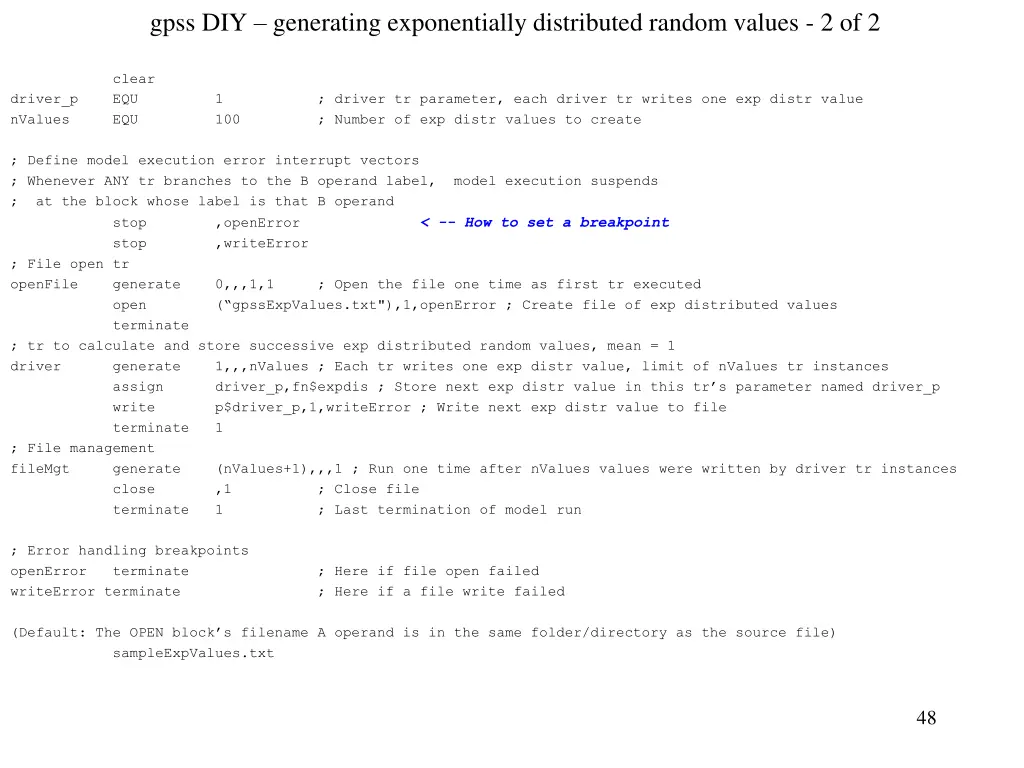 gpss diy generating exponentially distributed 1