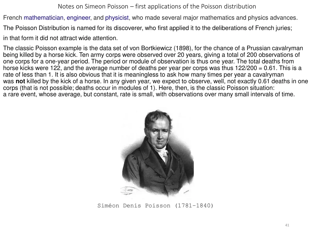 notes on simeon poisson first applications