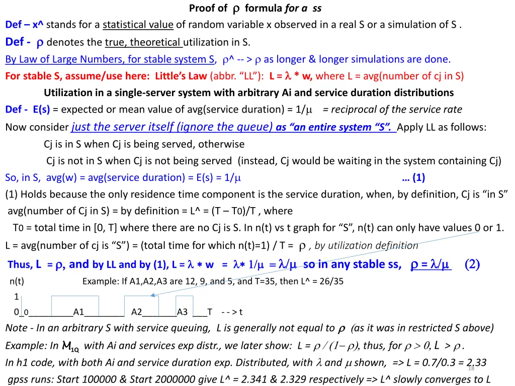 proof of formula for a ss