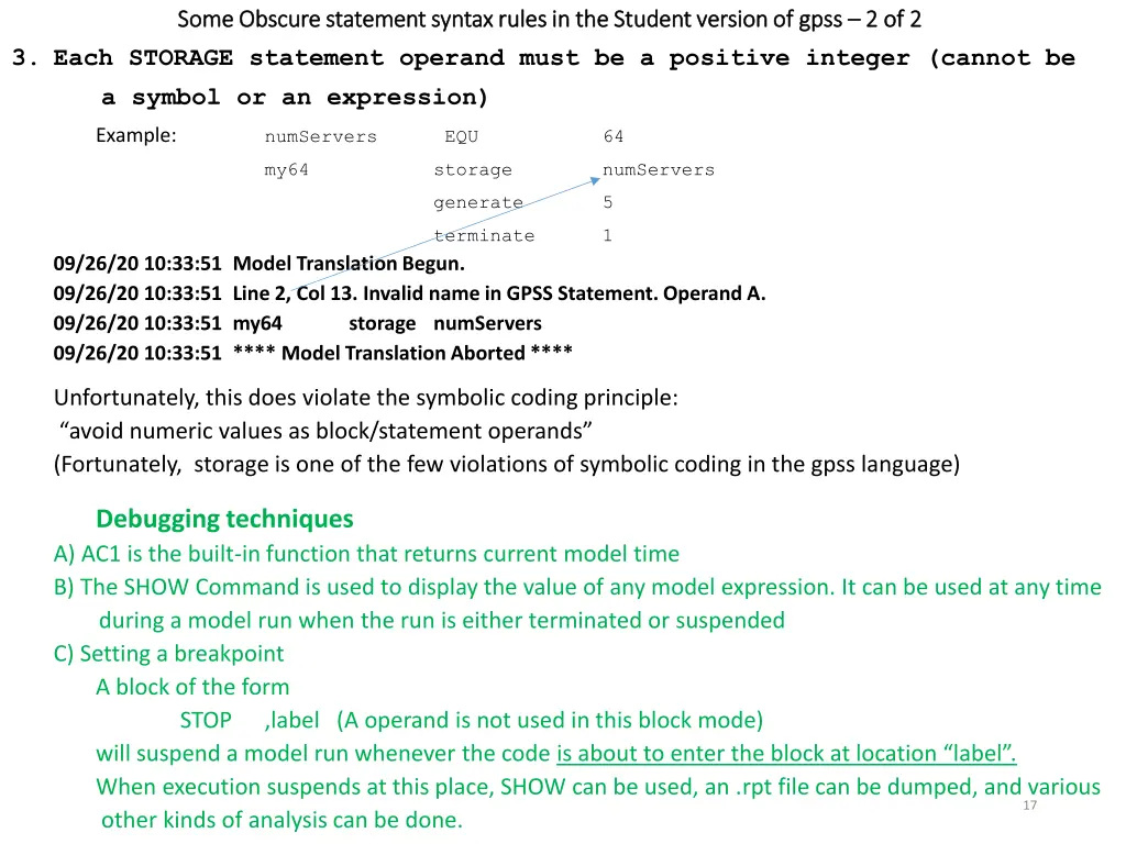 some obscure statement syntax rules