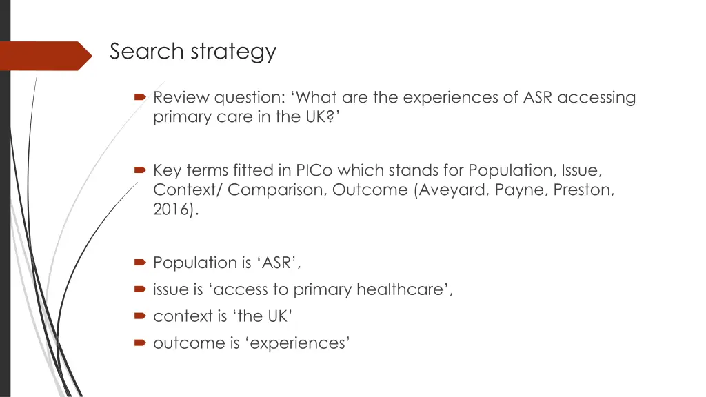 search strategy