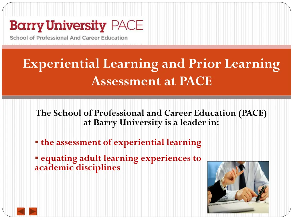 experiential learning and prior learning