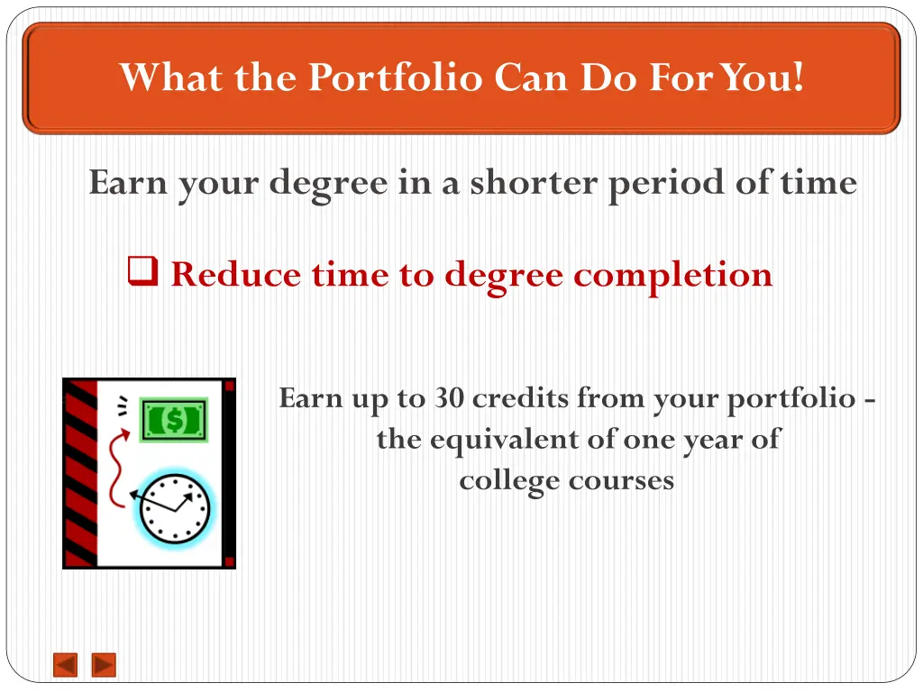 what the portfolio can do for you