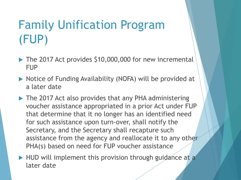 family unification program fup