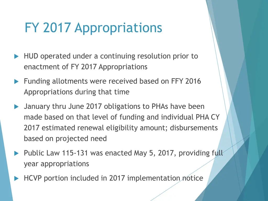 fy 2017 appropriations