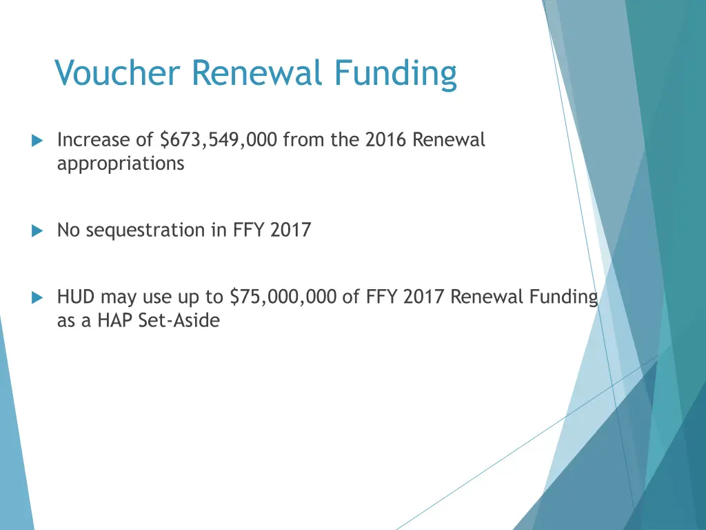 voucher renewal funding