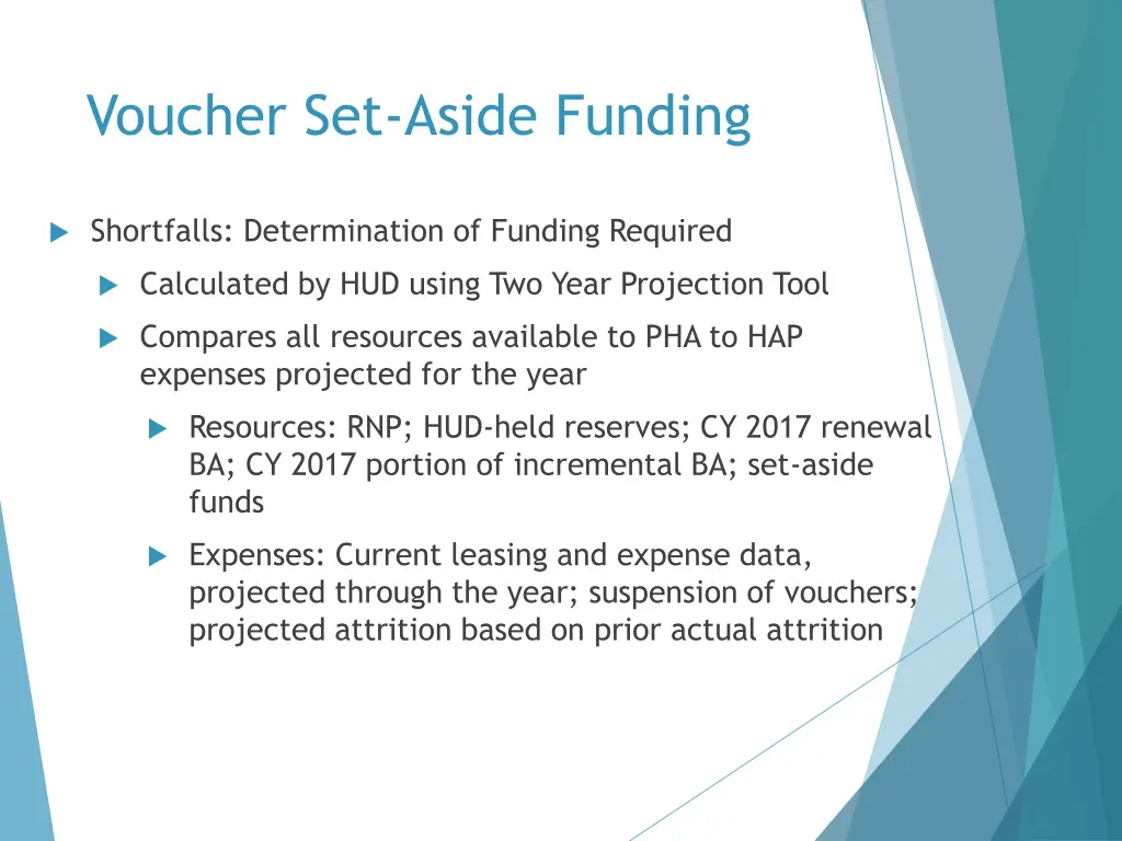 voucher set aside funding 3