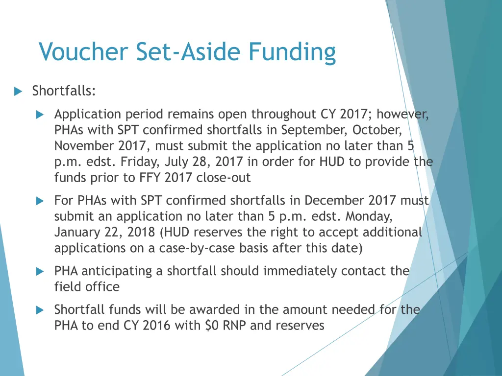 voucher set aside funding 4