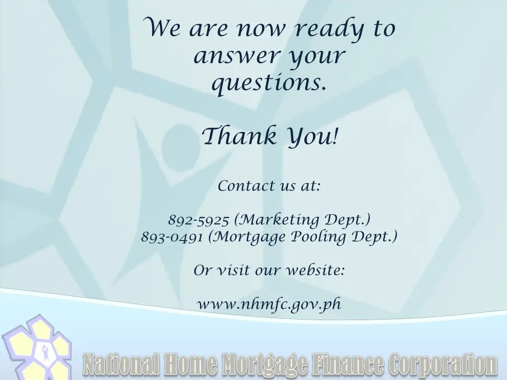 we are now ready to answer your questions
