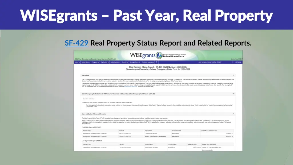 wisegrants wisegrants past year real property