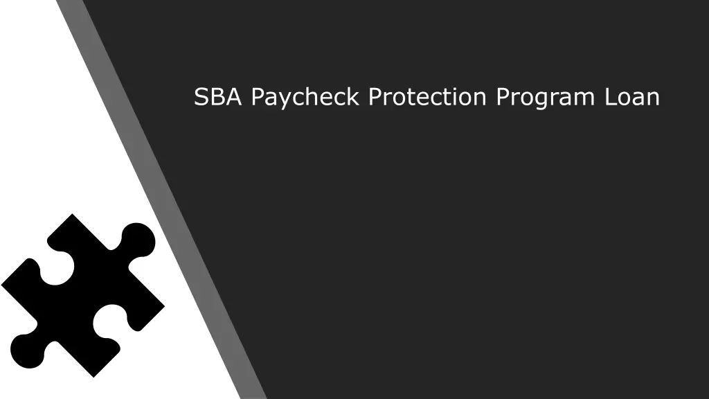 sba paycheck protection program loan