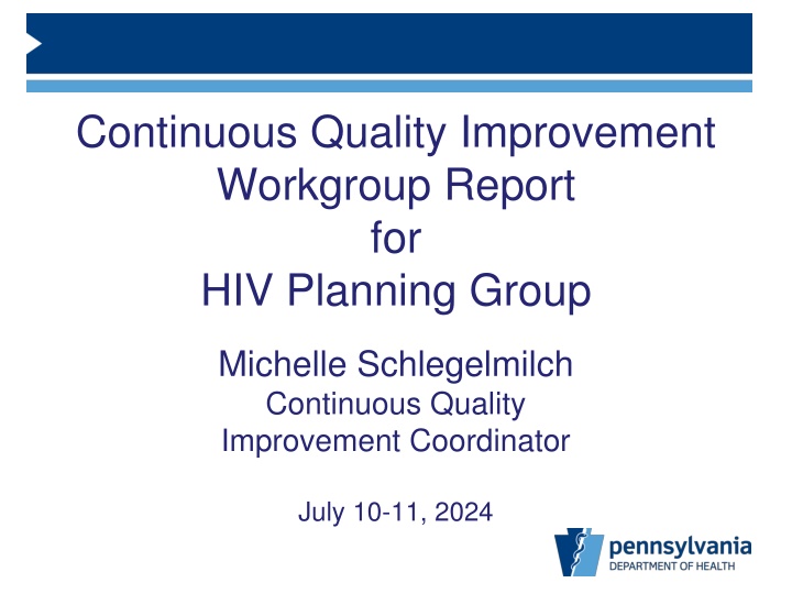 continuous quality improvement workgroup report