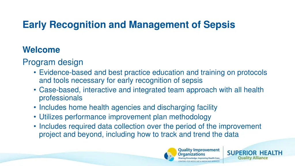 early recognition and management of sepsis 1
