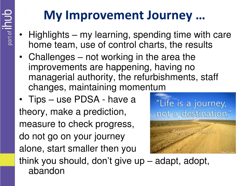 my improvement journey
