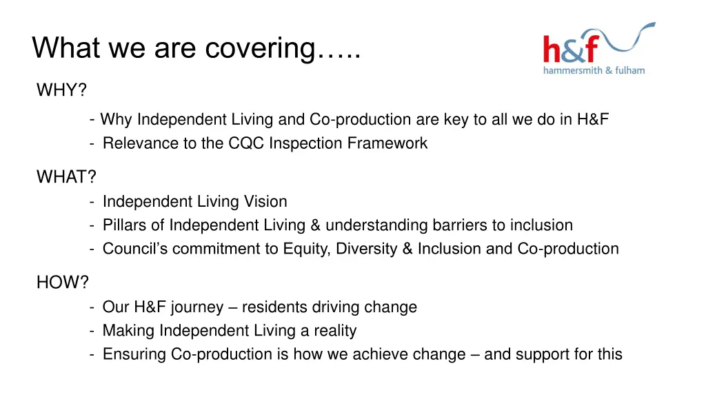 what we are covering