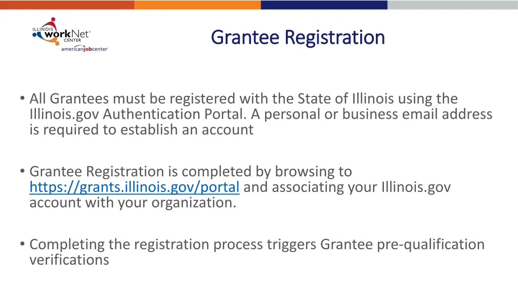 grantee registration grantee registration