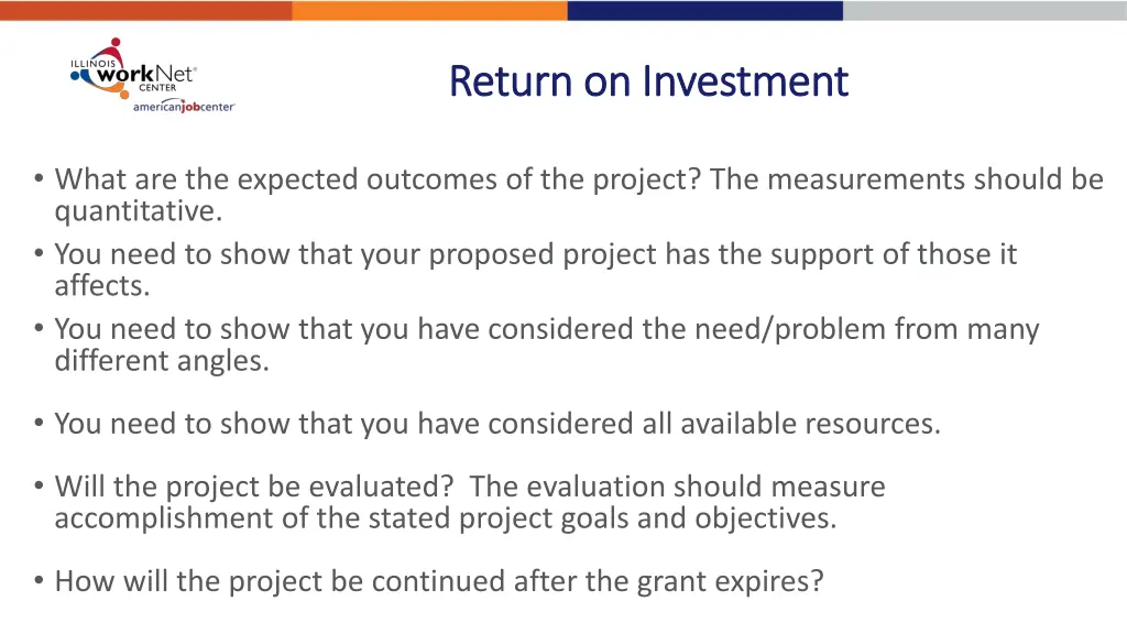 return on investment return on investment