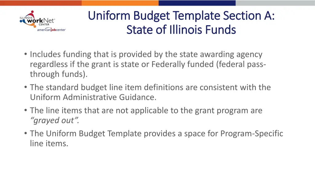 uniform budget template section a uniform budget
