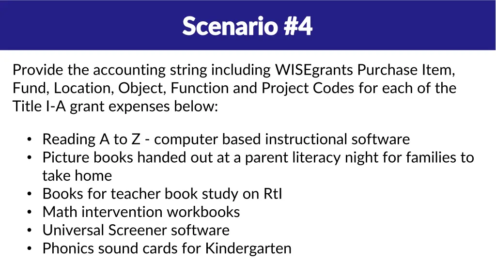 scenarios scenarios scenario 4 scenario 4