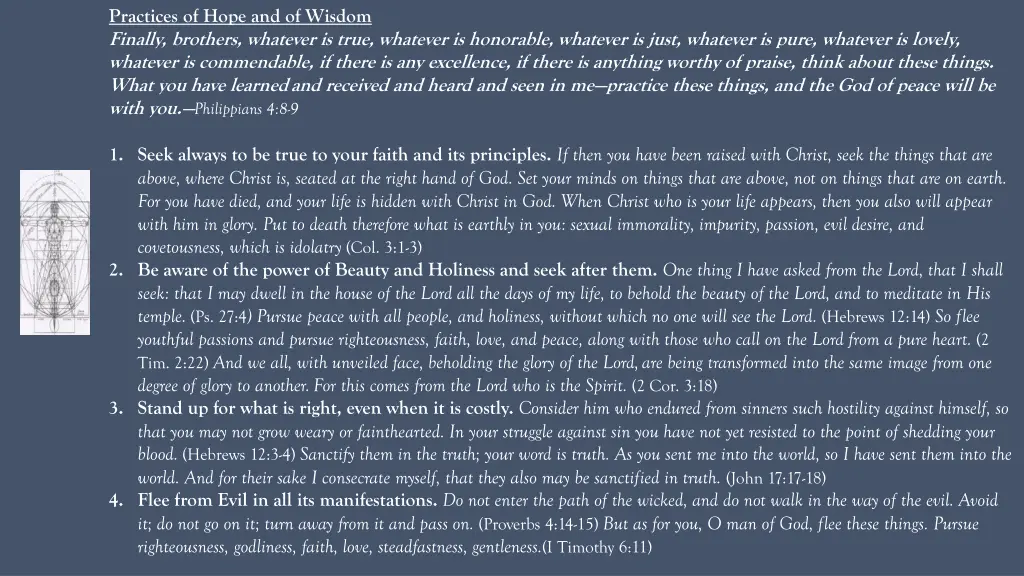 practices of hope and of wisdom finally brothers
