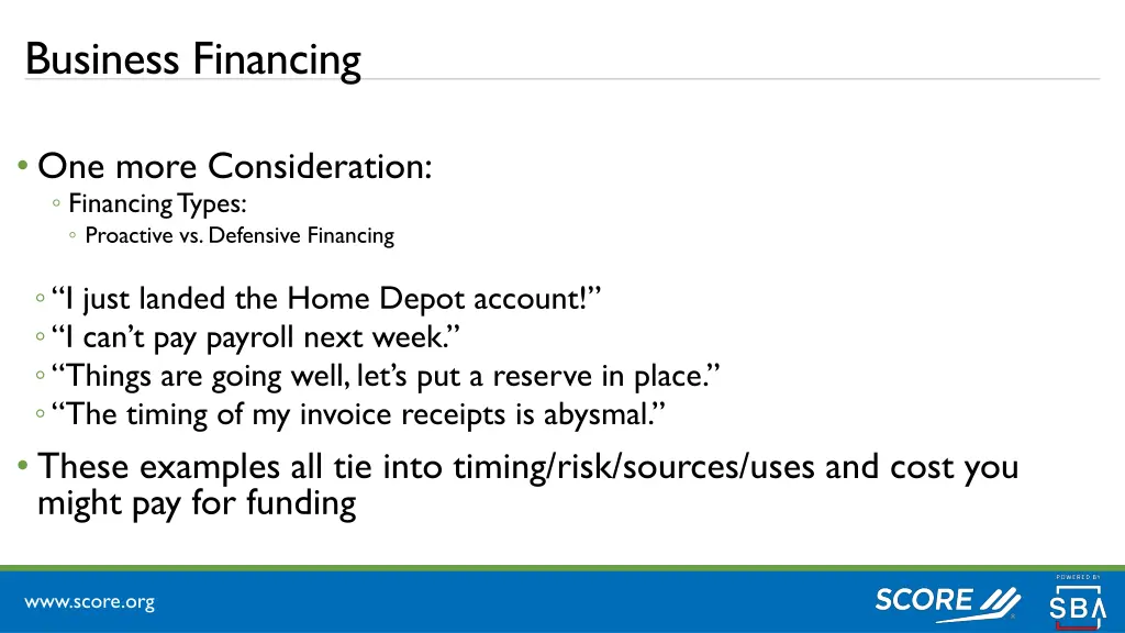 business financing 1