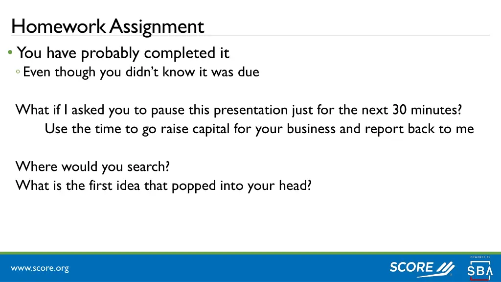 homework assignment you have probably completed