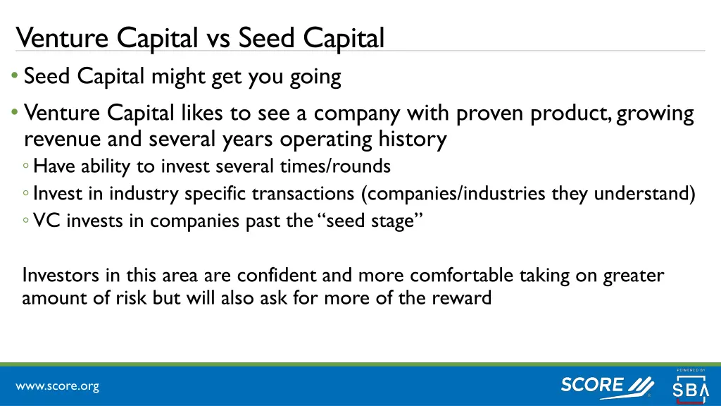 venture capital vs seed capital seed capital