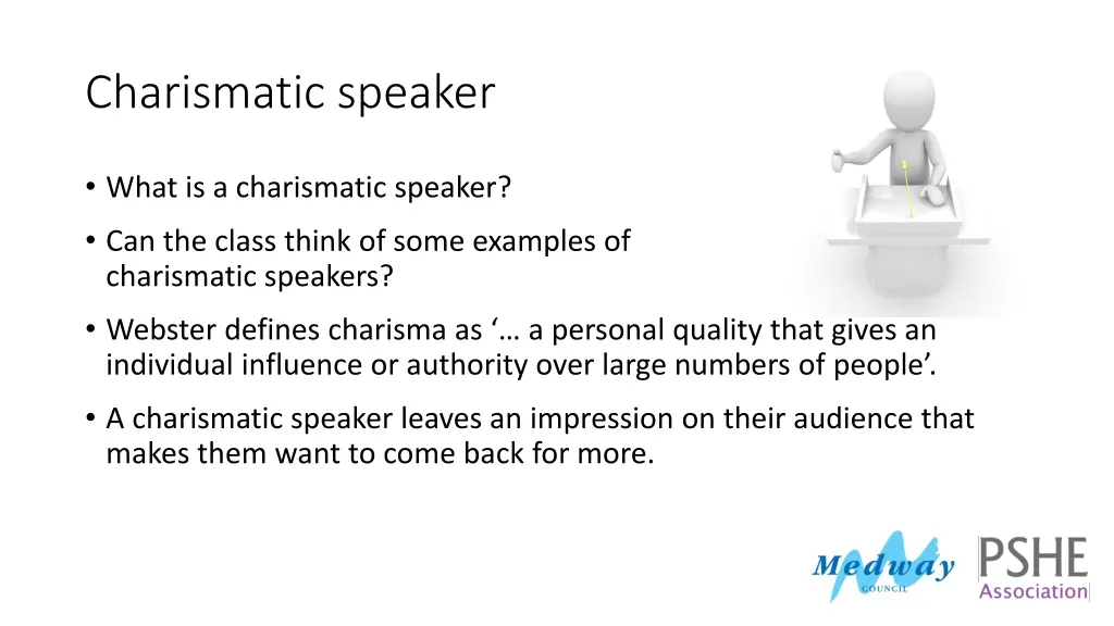 charismatic speaker