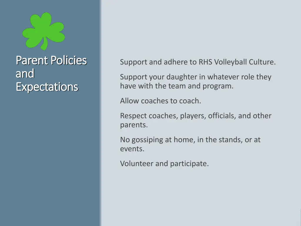 parent policies parent policies