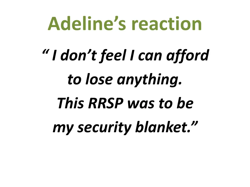 adeline s reaction