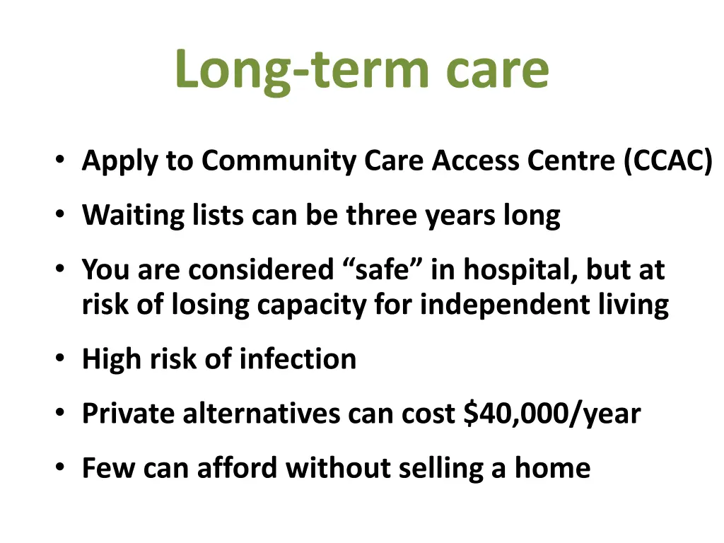 long term care