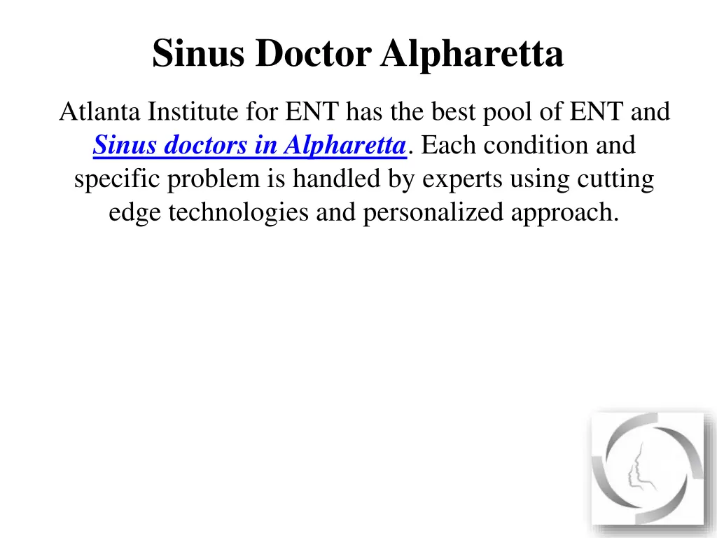 sinus doctor alpharetta