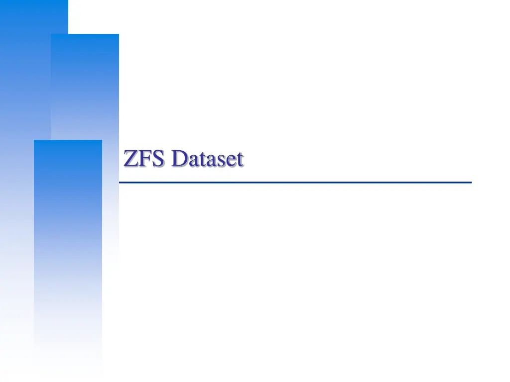 zfs dataset