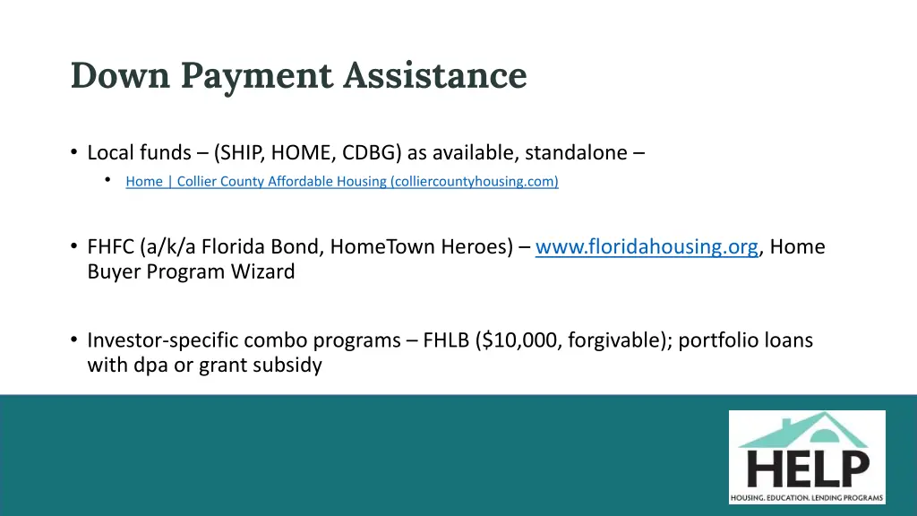 down payment assistance