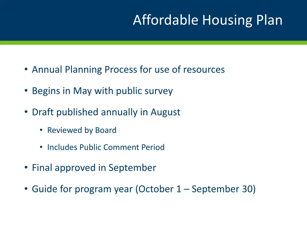 affordable housing plan
