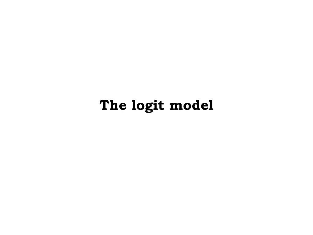 the logit model