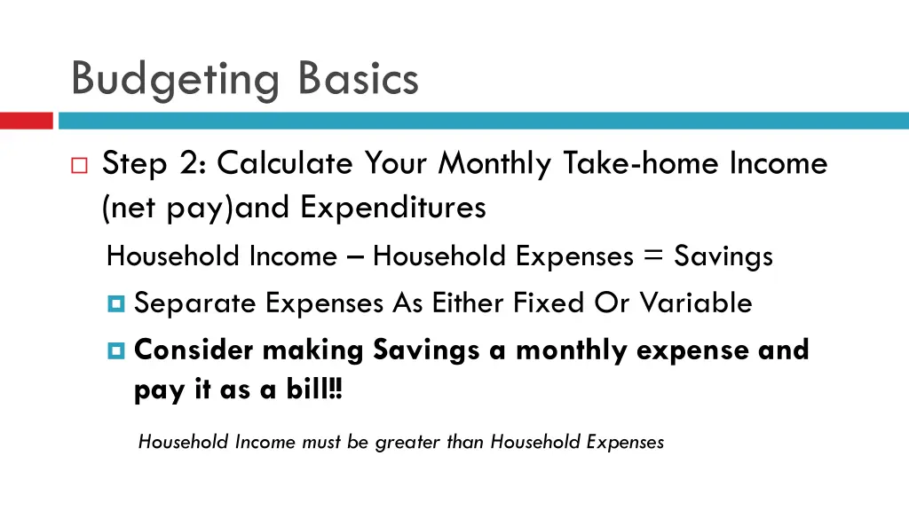 budgeting basics 1