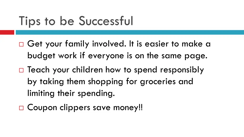 tips to be successful