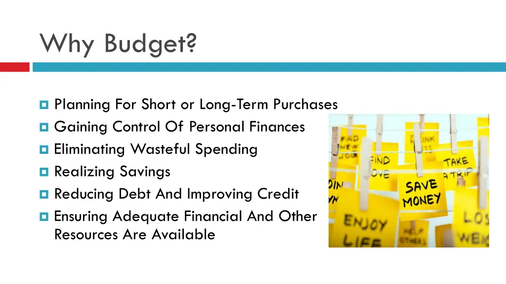 why budget